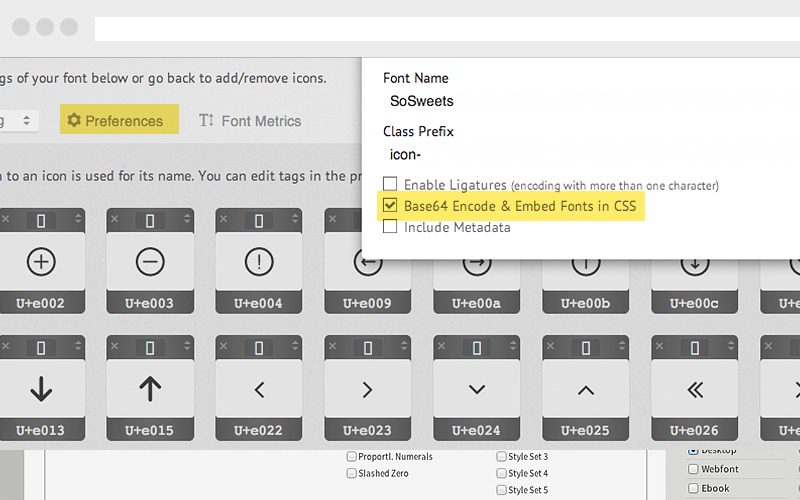 IcoMoon Base 64 icon font generator